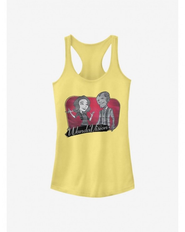 Big Sale Marvel WandaVision Cartoon Couple Girls Tank $7.17 Tanks