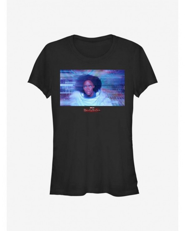 Sale Item Marvel WandaVision Glitching Monica Girls T-Shirt $10.96 T-Shirts