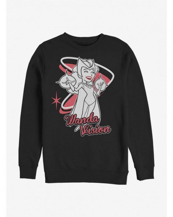 Discount Sale Marvel WandaVision Wanda Special Crew Sweatshirt $11.51 Sweatshirts