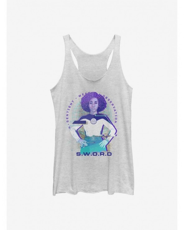 Value Item Marvel WandaVision S.W.O.R.D Agent Monica Glitch Girls Tank $9.12 Tanks