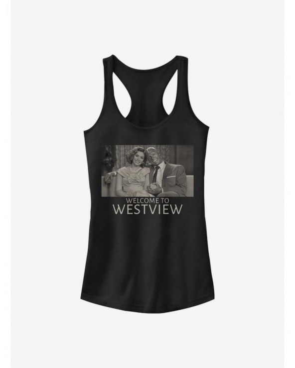 Limited-time Offer Marvel WandaVision Welcome To Westview Girls Tank $8.76 Tanks