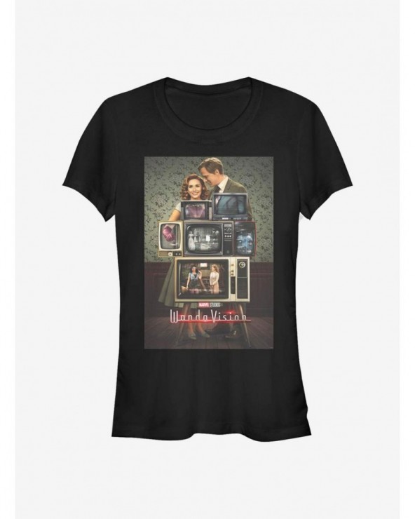 Hot Selling Marvel WandaVision WV Poster Through The Years Girls T-Shirt $10.96 T-Shirts