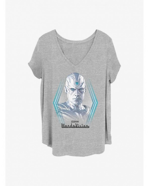 Exclusive Price Marvel WandaVision Vision Online Girls T-Shirt Plus Size $7.17 T-Shirts