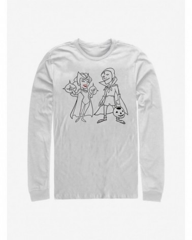 Clearance Marvel WandaVision Costume Couple Simple Ink Long-Sleeve T-Shirt $12.90 T-Shirts