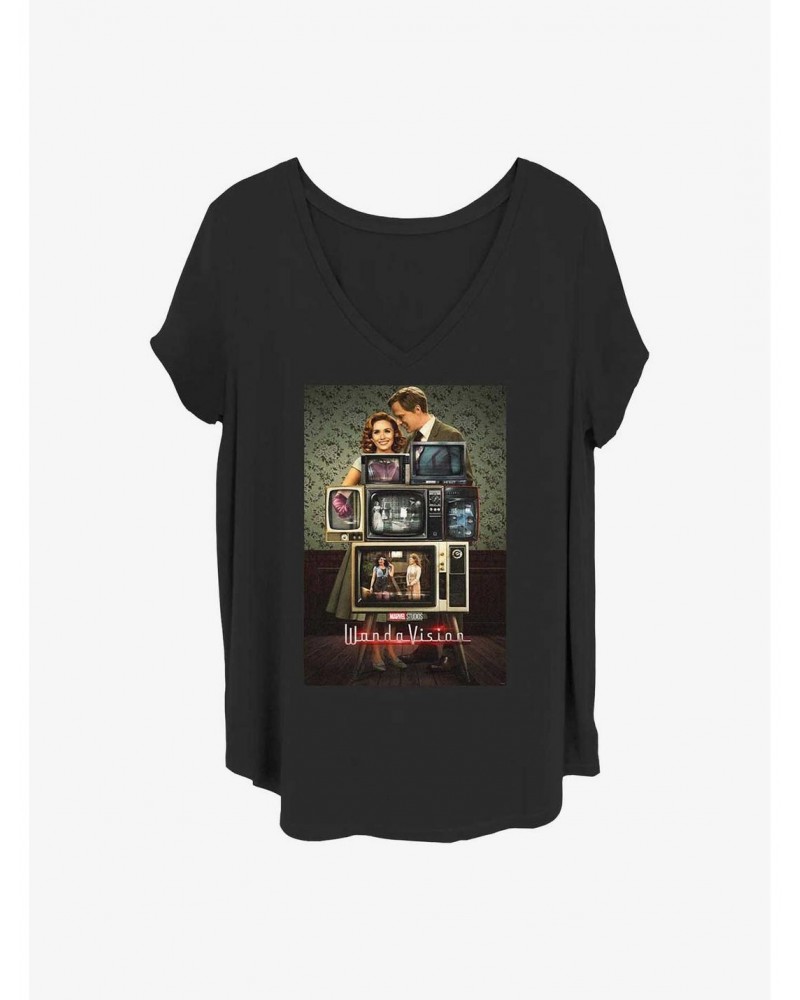 Seasonal Sale Marvel WandaVision Through The Years Poster Girls T-Shirt Plus Size $9.94 T-Shirts