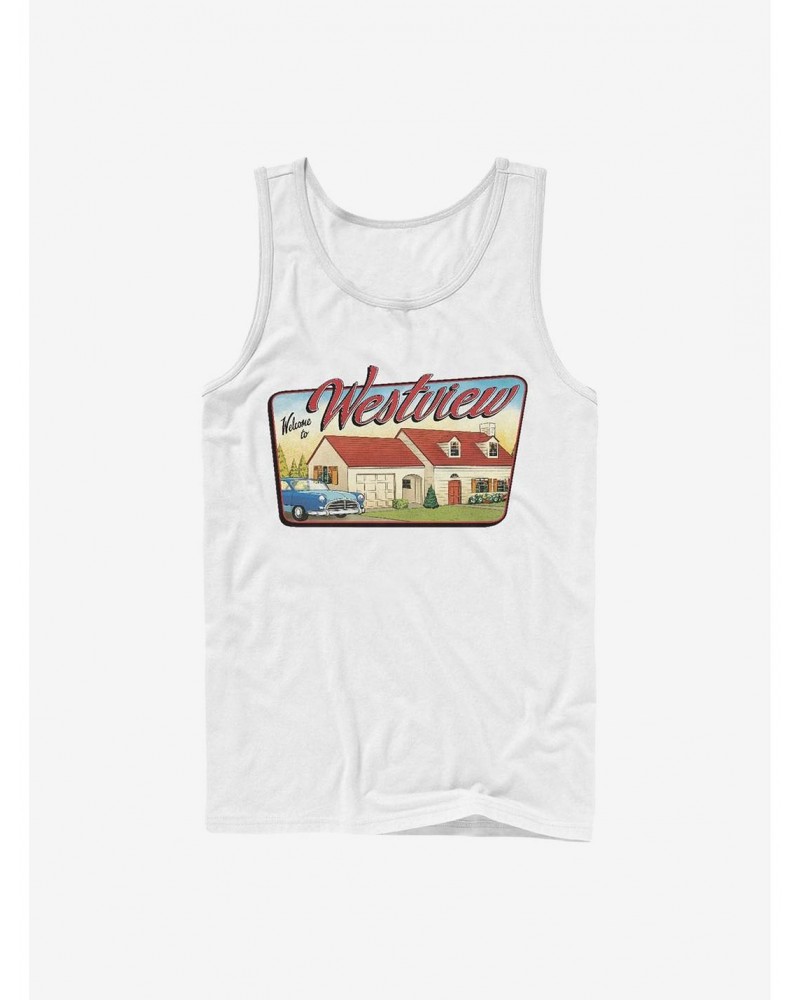 Hot Sale Marvel WandaVision Westview Welcome Tank $9.76 Tanks