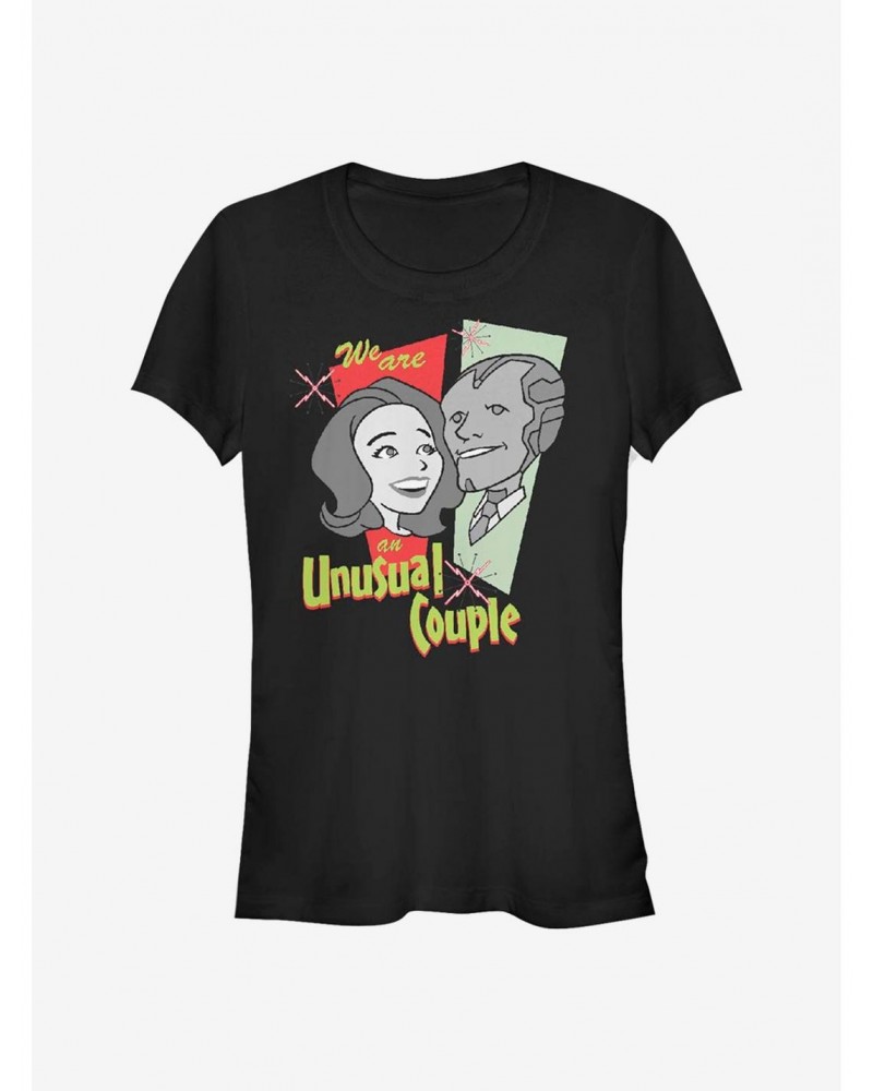 Value Item Marvel WandaVision Unusual Couple Girls T-Shirt $11.95 T-Shirts