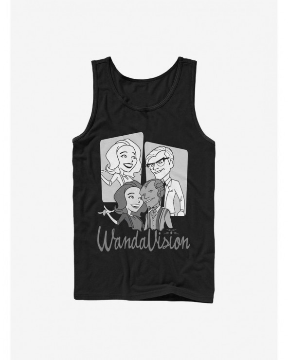 Exclusive Price Marvel WandaVision Retro Character Panels Tank $7.37 Tanks