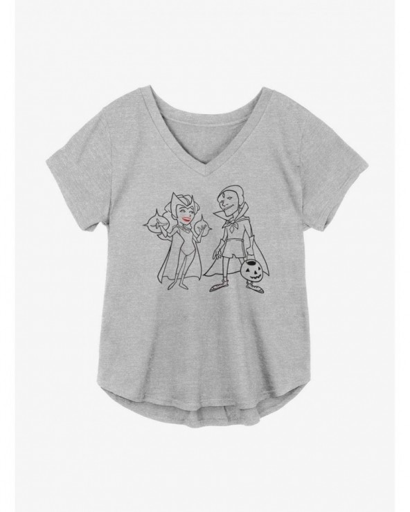 Low Price Marvel WandaVision Inked Costumes Girls Plus Size T-Shirt $6.94 T-Shirts