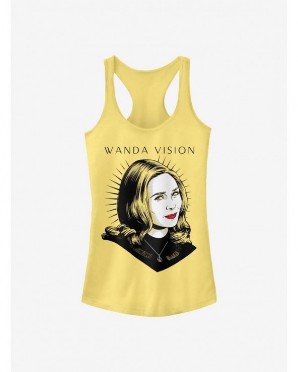 Cheap Sale Marvel WandaVision Red Lip Wanda Girls Tank $7.17 Tanks