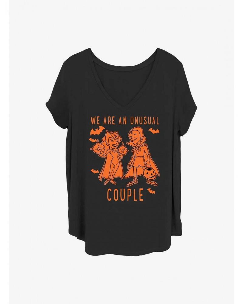 Limited-time Offer Marvel WandaVision Unusual Couple Girls T-Shirt Plus Size $8.32 T-Shirts