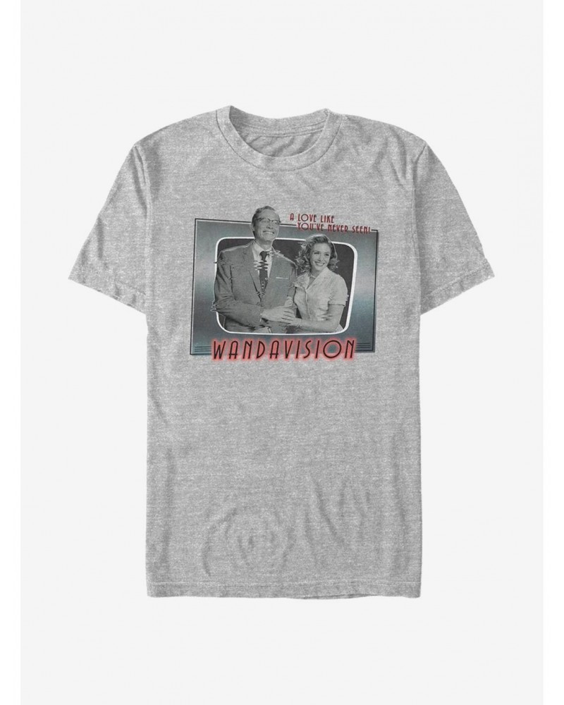 Flash Sale Marvel WandaVision Romantic Couple T-Shirt $7.17 T-Shirts