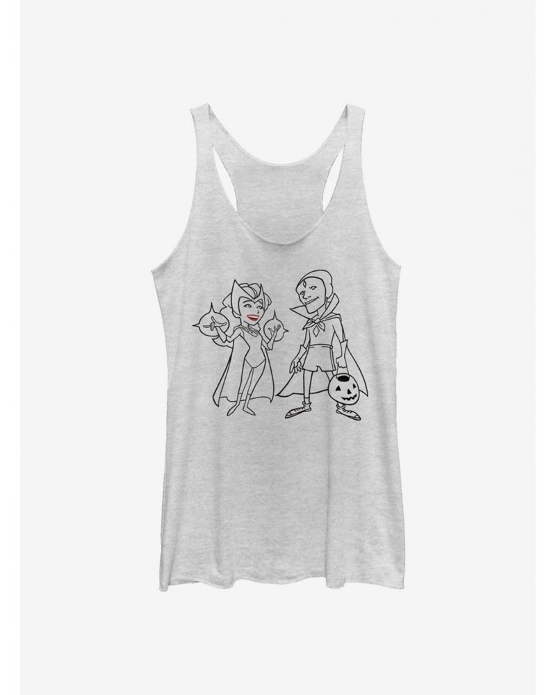 New Arrival Marvel WandaVision Unusual Couple Simple Ink Girls Tank $9.95 Tanks