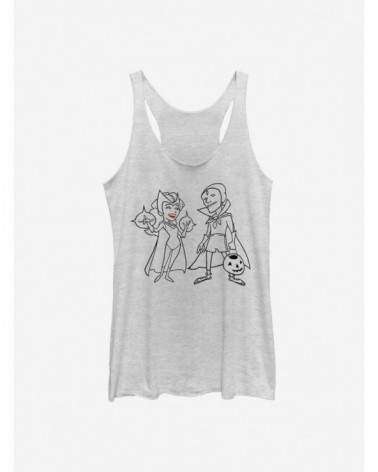 New Arrival Marvel WandaVision Unusual Couple Simple Ink Girls Tank $9.95 Tanks