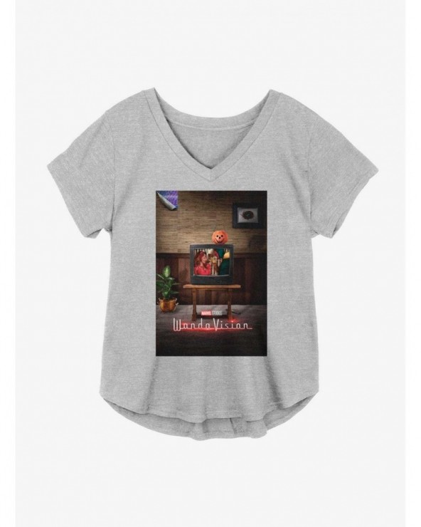 Sale Item Marvel WandaVision Halloween Episode Poster Girls Plus Size T-Shirt $9.48 T-Shirts