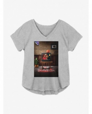 Sale Item Marvel WandaVision Halloween Episode Poster Girls Plus Size T-Shirt $9.48 T-Shirts