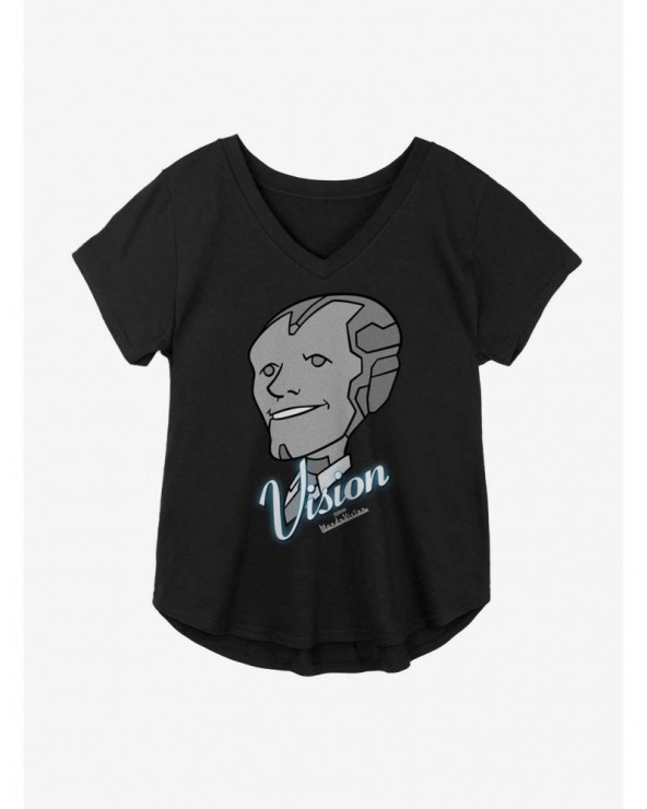 Low Price Marvel WandaVision Vision Grins Girls Plus Size T-Shirt $10.40 T-Shirts