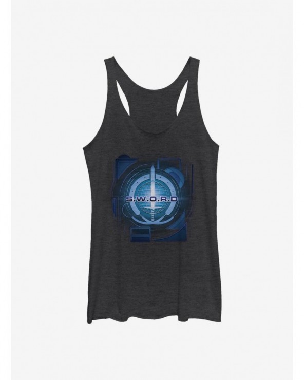 Pre-sale Marvel WandaVision Digital S.W.O.R.D Logo Girls Tank $8.08 Tanks