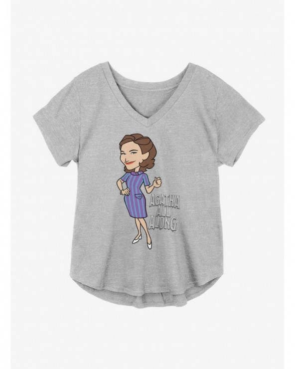 Sale Item Marvel WandaVision Agatha Girls Plus Size T-Shirt $8.55 T-Shirts